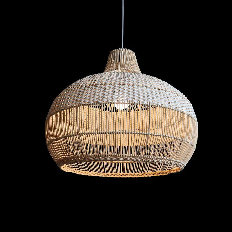 Afralia™ Rattan Chandelier: Handmade Nordic & Retro Lighting for Japanese Restaurant & Tea Room