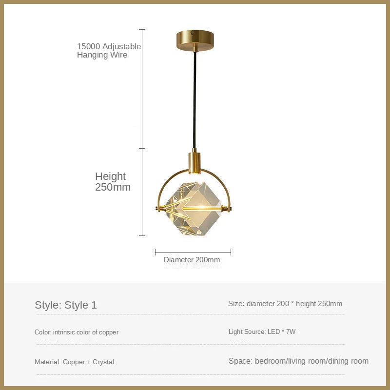 Afralia™ Crystal LED Pendant Lights for Home Decor Lighting