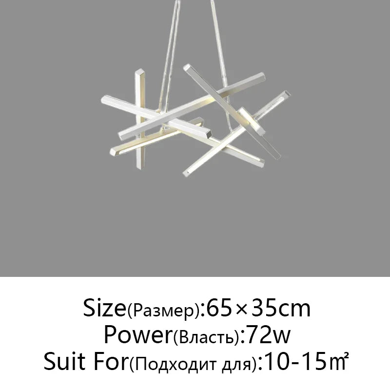 Afralia™ LED Chandelier Remote Control Ceiling Pendant Light for Living Room, Dining Room, Bedroom