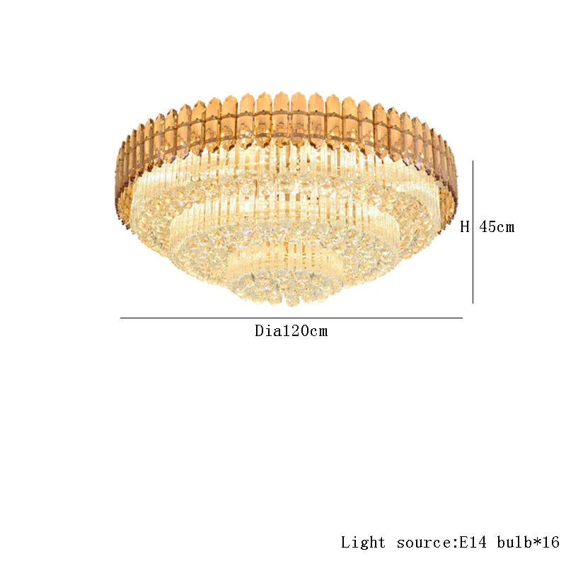 Afralia™ Amber Crystal Ceiling Lights: Modern Luxury for Living Room, Villa, Foyer