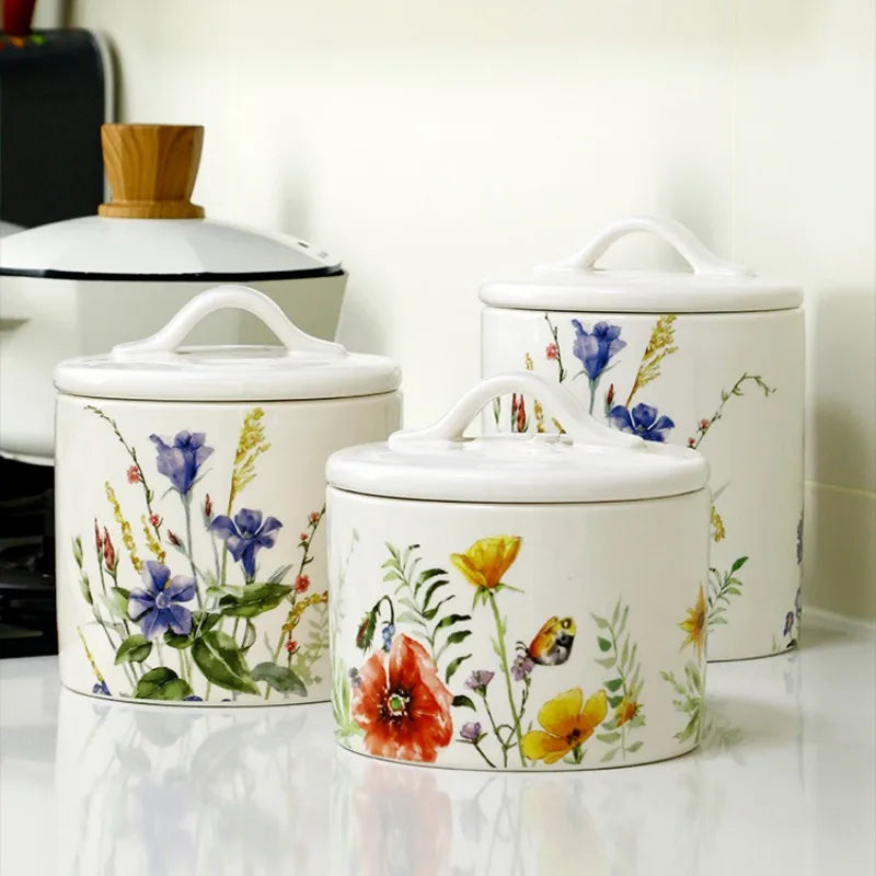 Afralia™ Large Silicone Sealed Flower Storage Jar, Nut & Tea Caddy, Snack Can, Sugar & Spice Canister