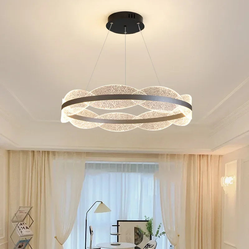 Afralia™ Crystal Chandelier LED Pendant Light 2023 New Nordic Living Room Bedroom Decor