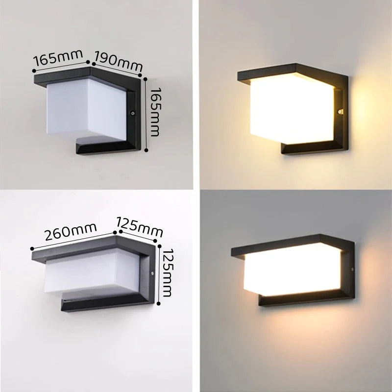 Afralia™ Outdoor LED Wall Lamp 15W/25W IP65 Waterproof Aluminum Sconce for Home Decor & Street Lighting