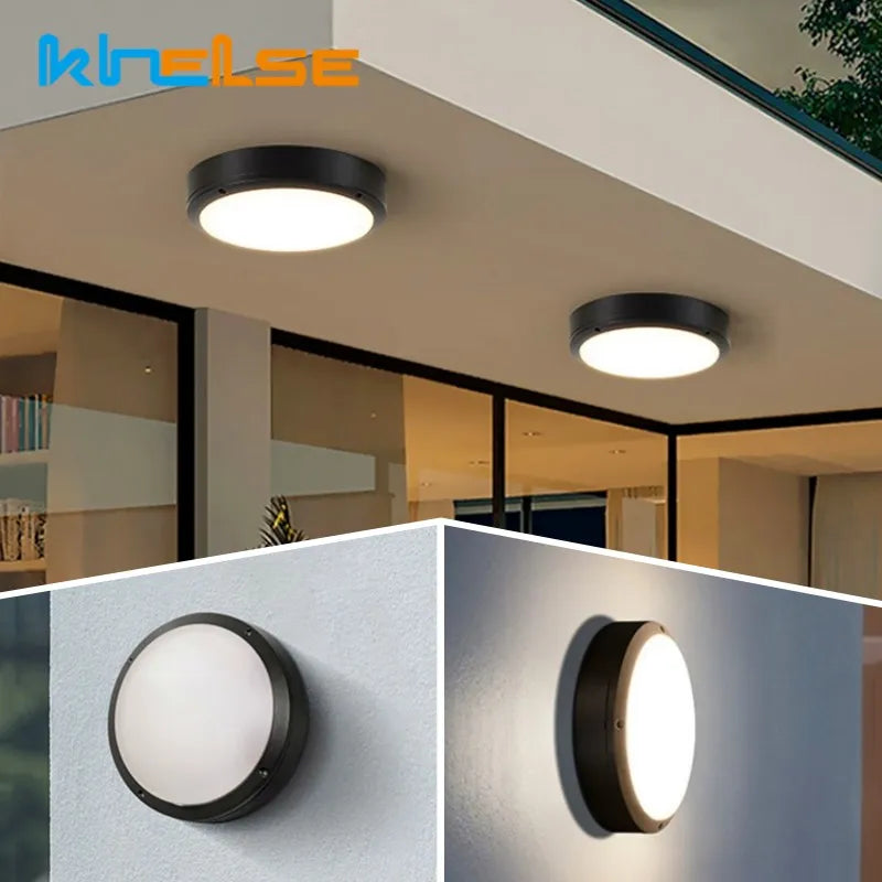 Afralia™ Oval LED Ceiling Light Waterproof Surface Mounted for Bathroom Porch Outdoor