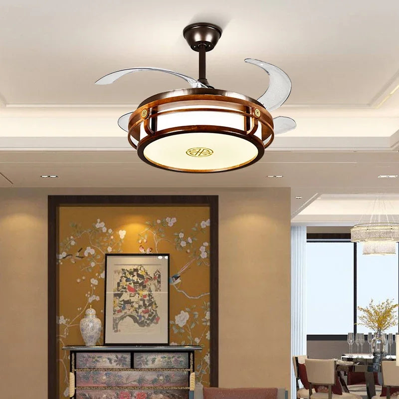 Afralia™ LED Fan Lights with Remote Control, Modern Eco-Friendly Design, Sustainable Metal Body