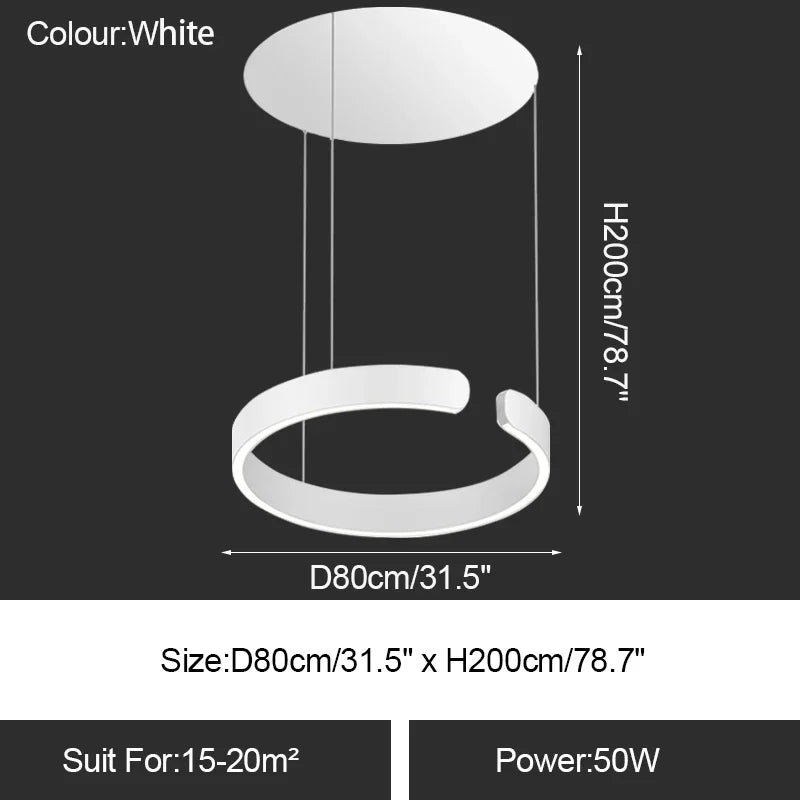 Afralia™ LED Ring Chandelier: Modern Dining Room Table Lighting & Home Decoration