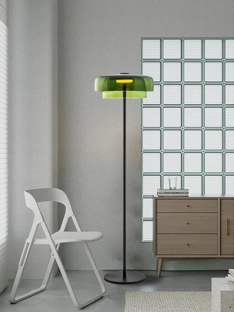 Afralia™ Glass LED Floor Lamp: Luxury Scandinavian Design for Artistic Bedroom Lighting