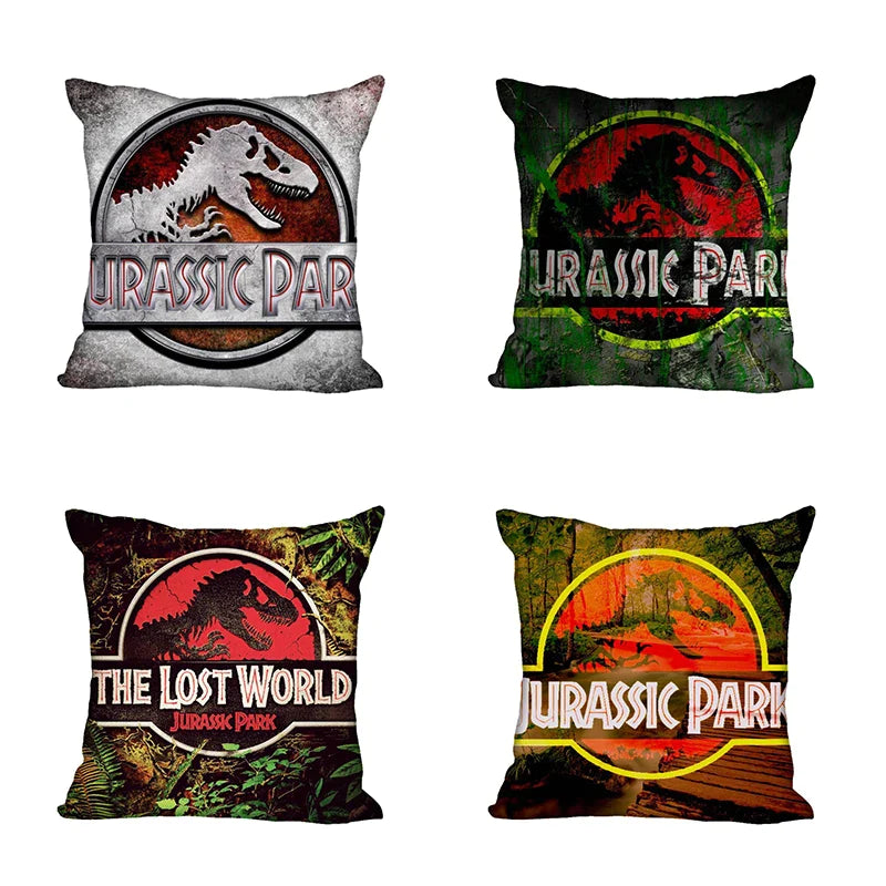 Afralia™ Jurassic Park Dinosaur Pillowcase Cover for Living Room Sofa and Chair