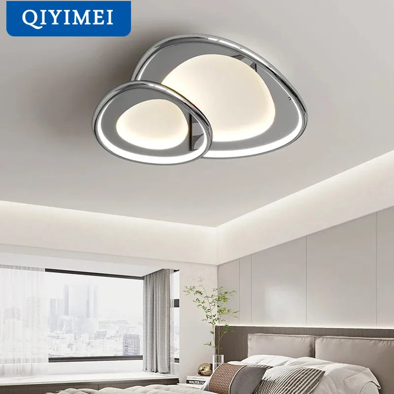 Afralia™ LED Chandeliers White Chrome Kitchen Light Fixture Modern Home Lighting