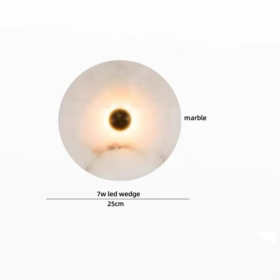 Afralia™ White Marble LED Wall Sconce Nordic Modern Simple Home Decor Mirror Light