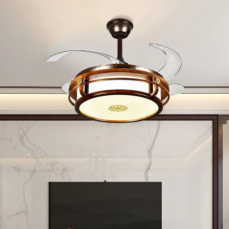 Afralia™ LED Fan Lights with Remote Control, Modern Eco-Friendly Design, Sustainable Metal Body