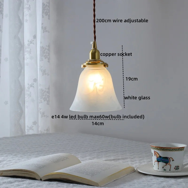 Afralia™ Clear Glass LED Copper Chandelier Pendant Light for Modern Home Decor.