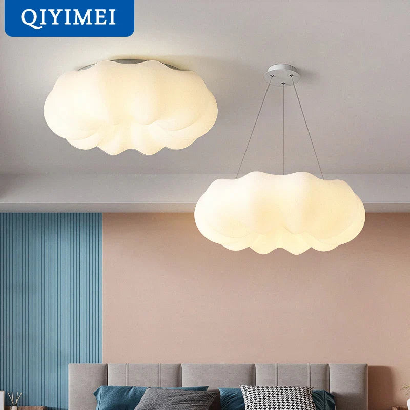 Afralia™ Modern Cloud Chandelier Pumpkin Lamp for Living Room & Children's Room