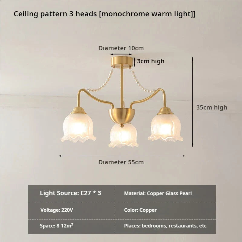 Afralia™ Copper Living Room Chandelier, Luxury & Modern Lighting for Home Restaurants