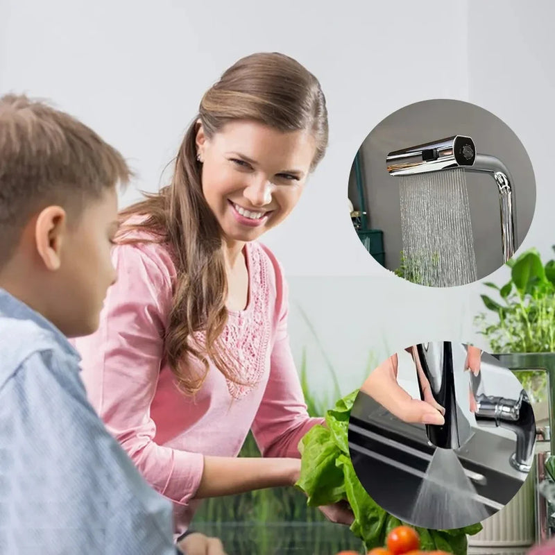 Afralia™ Swivel Kitchen Faucet With 3 Modes and Anti-Splash Bubbler Booster