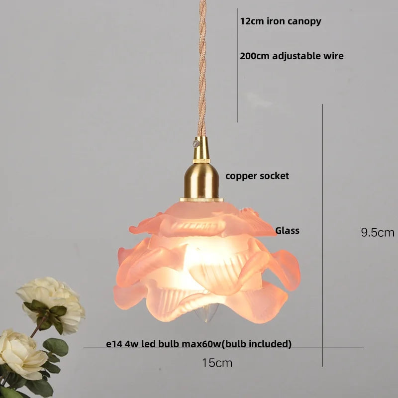 Afralia™ Glass LED Pendant Lamp, Modern Nordic Style, Adjustable 2m Wire, Copper Socket