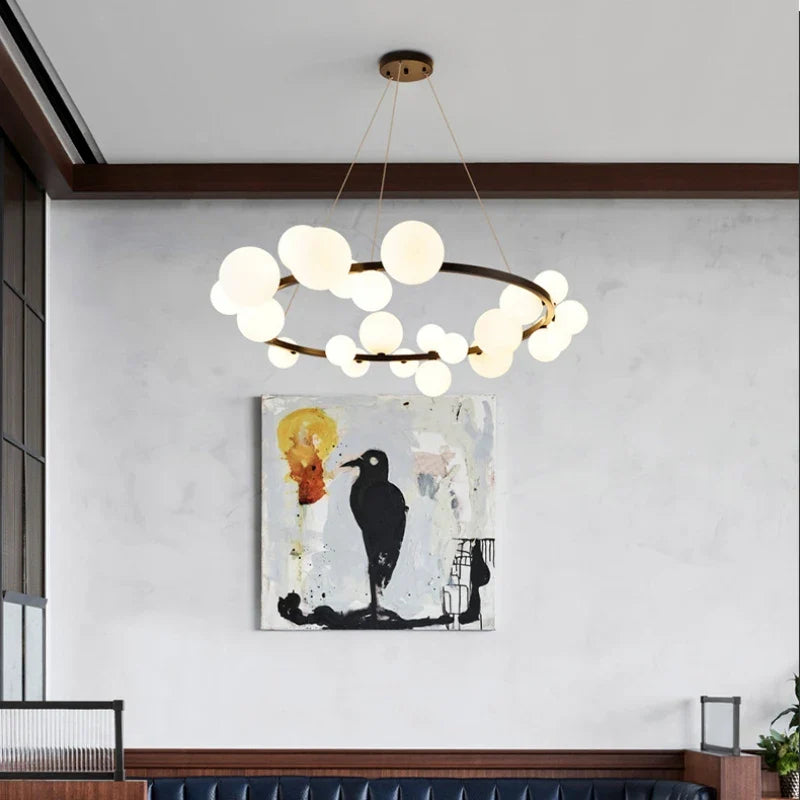 Afralia™ Nordic Glass Pendant Lights for Home Décor with Adjustable Wire and G9 Bulb