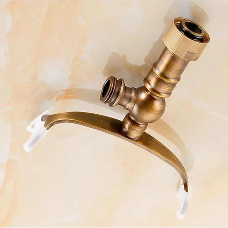 Afralia™ Brass Antique Wall Mounted Hand Shower Holder Hook Pedestal Bracket