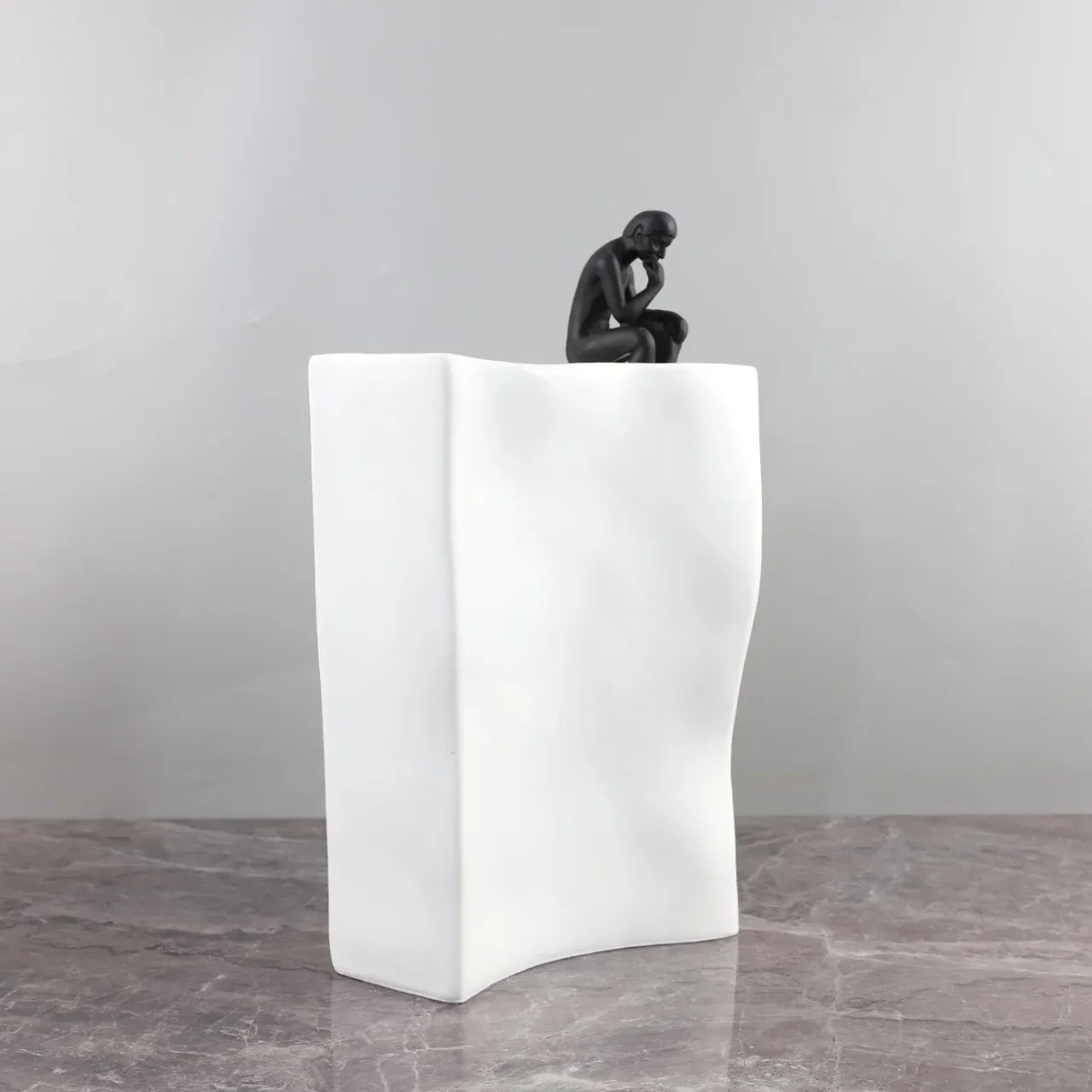 Afralia™ Resin Thinking Portrait Sculpture Abstract Figure Decorative Figurine Home Decor