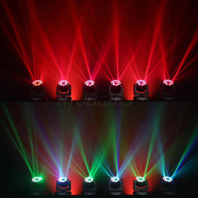 Afralia™ Mini BEE EYE 6x15W LED Moving Head Beam Laser Halo Stage Light