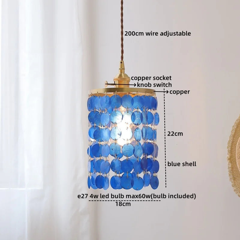 Afralia™ Romantic Shell LED Pendant Light Fixture for Modern Decor