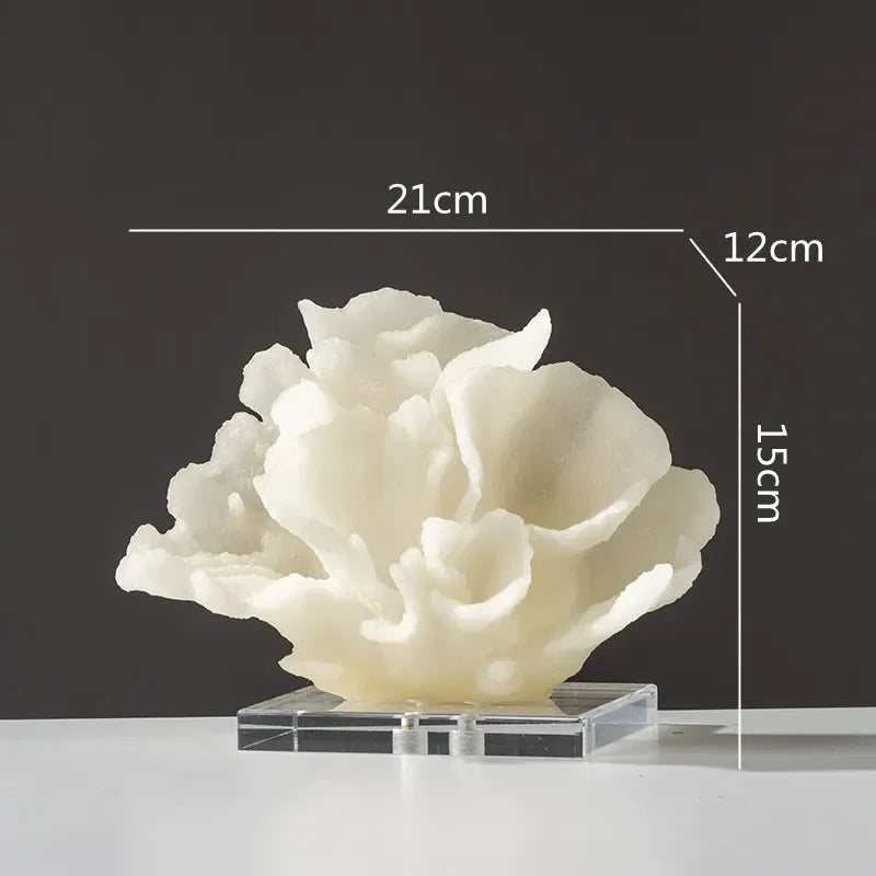 Afralia™ Coral Resin Sculpture: Colorful Crystal Ornaments for Home Decor