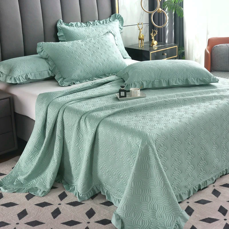 Afralia™ Silky Eucalyptus Fiber Quilted Bedspread for Cool Sleep
