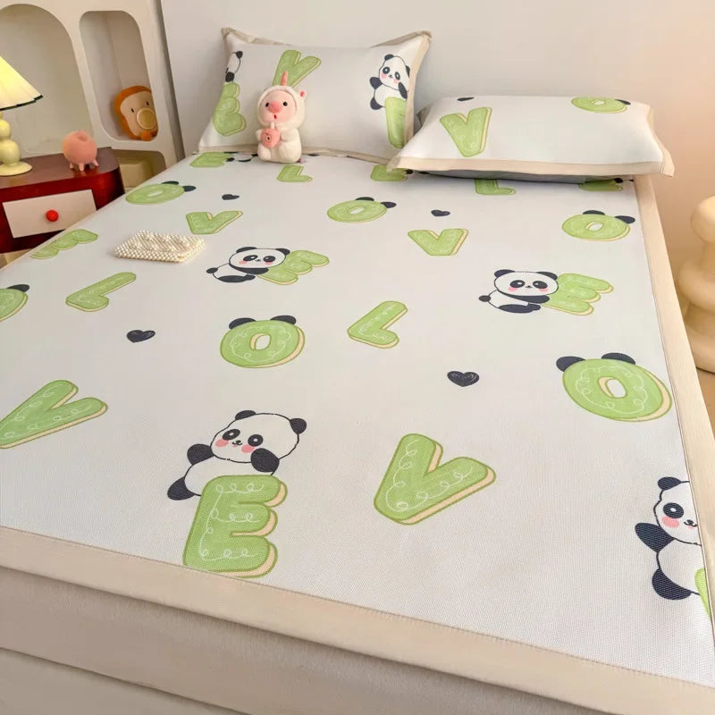 Afralia™ Antibacterial Pattern Mat Set | Skin-Friendly & Soft Mattress | Summer Air Conditioning