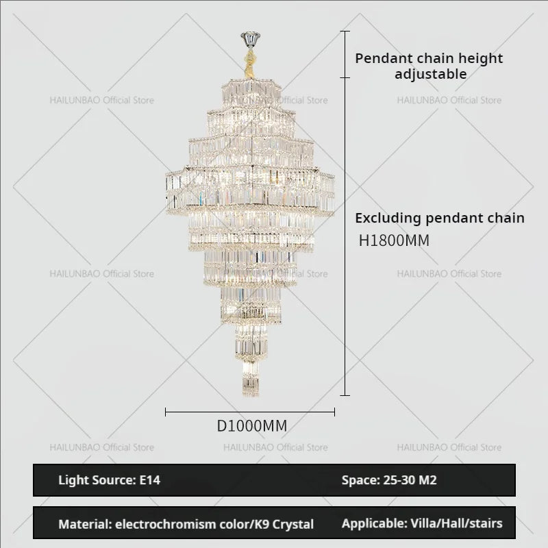 Afralia™ Crystal Chandelier for Living Room in European Duplex Villa with Post-Modern Hall Luxury