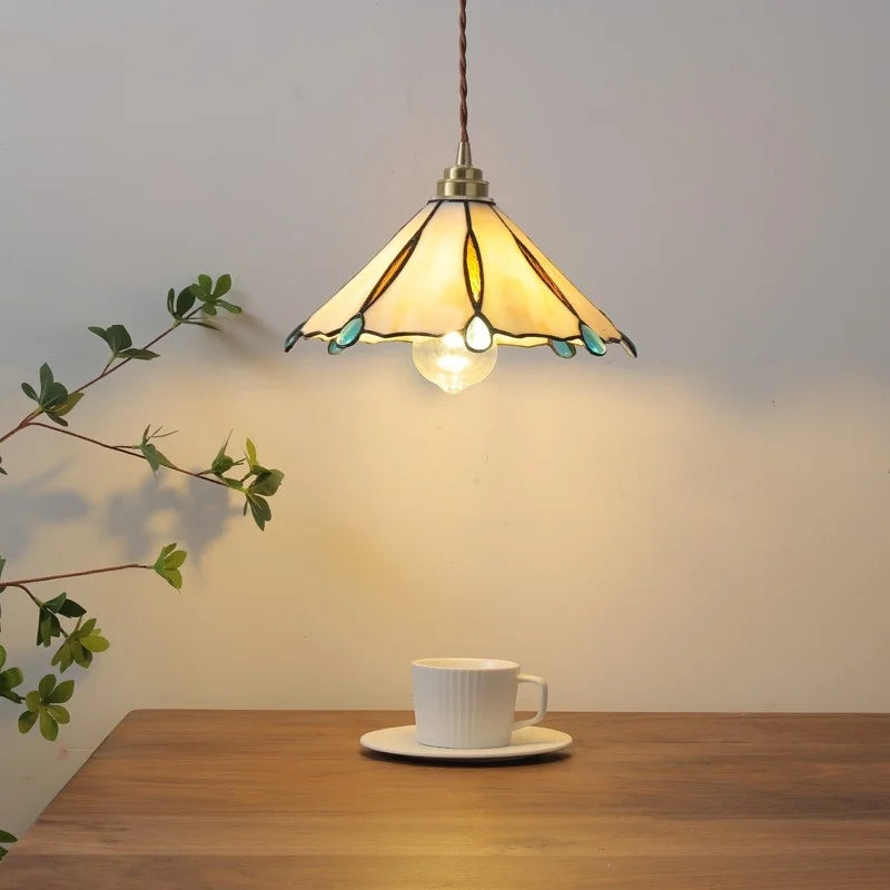 Afralia™ Glass Copper LED Pendant Lamp for Dining Room, Nordic Modern Hanging Light Fixtures