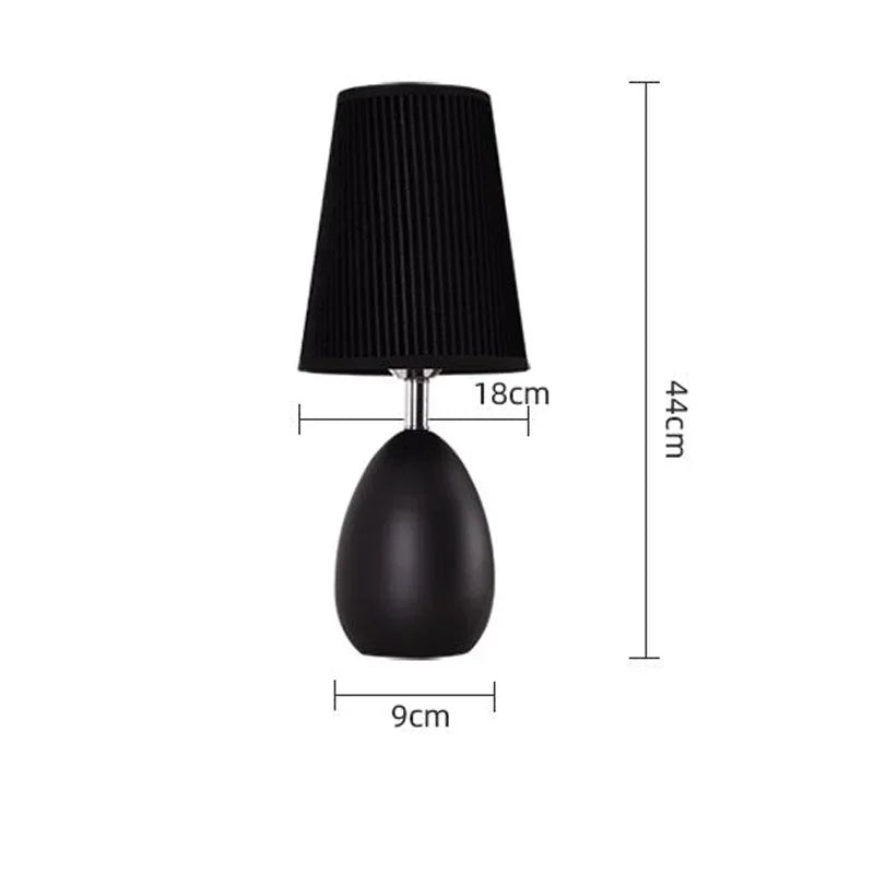 Afralia™ Modern Black and White Living Room Coffee Table Bedroom Night Lamp Design Bedside Lamps