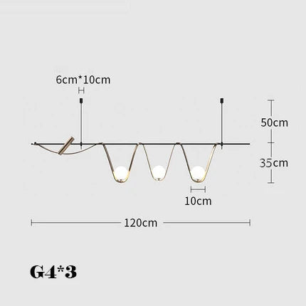 Afralia™ Minimalist Gold Pendant LED Light for Living, Dining, Bedroom, Foyer