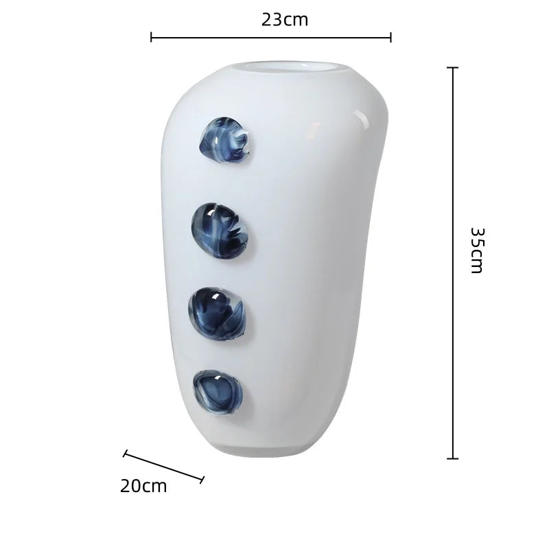 Afralia™ Pebble Relief Glass Vase: Creative Flower Arrangement Home Decor Accessory