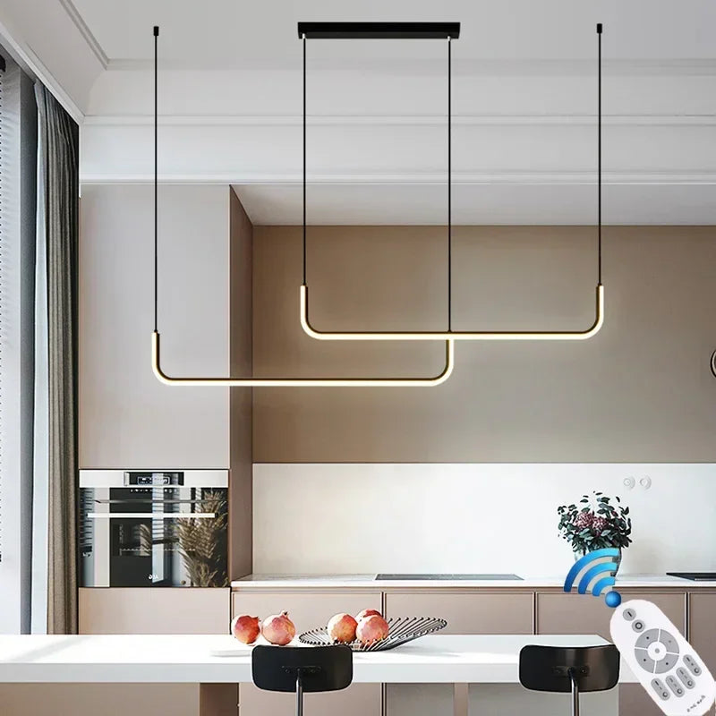 Afralia™ Modern LED Ceiling Chandelier for Dining Room Kitchen Lighting Home Decor