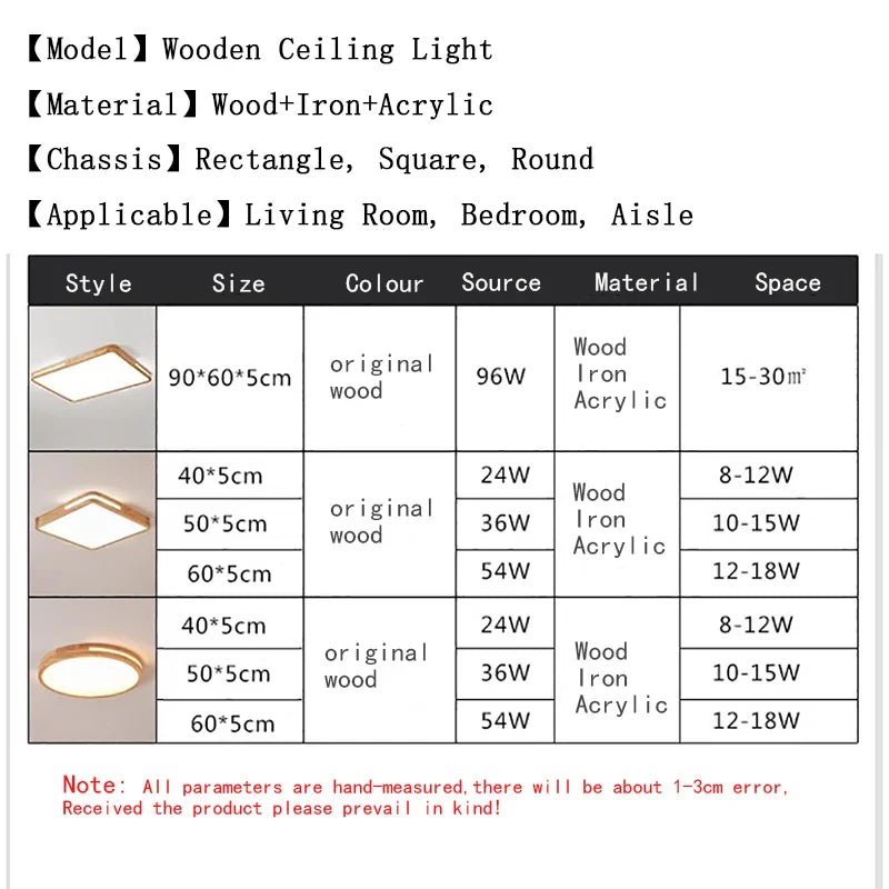 Afralia™ Nordic Woodgrain Acrylic LED Ceiling Light for Home Decor and Lighting Fixtures.