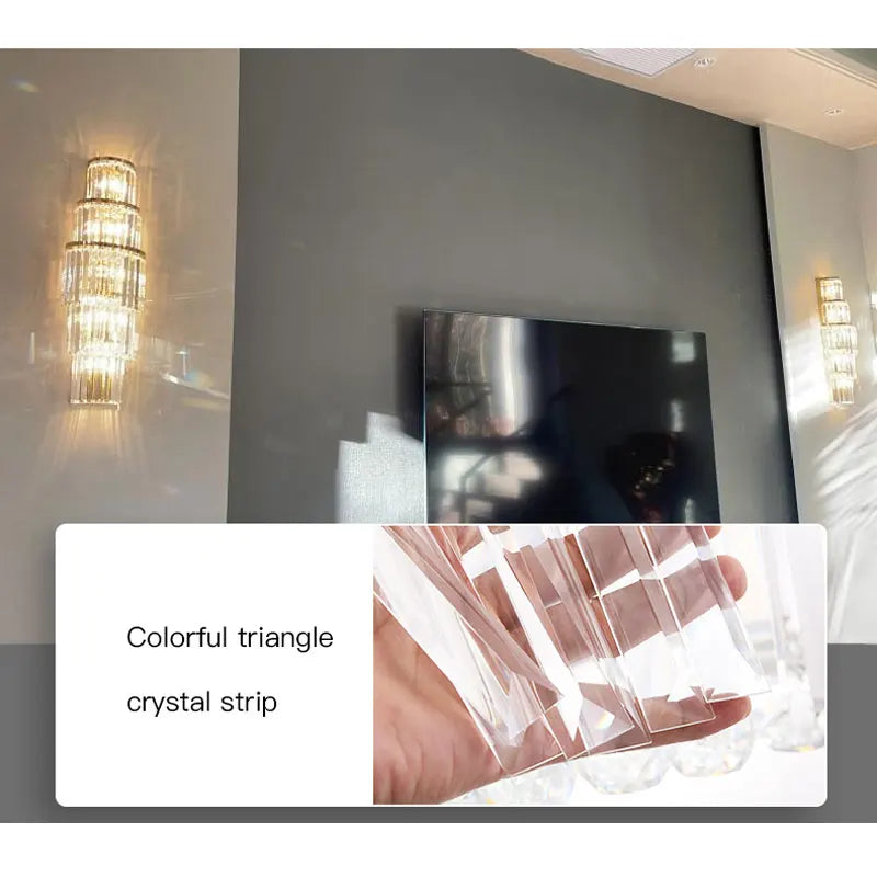 Afralia™ Crystal Nordic Wall Lamp Modern Luxury Home Decor Wall Sconce