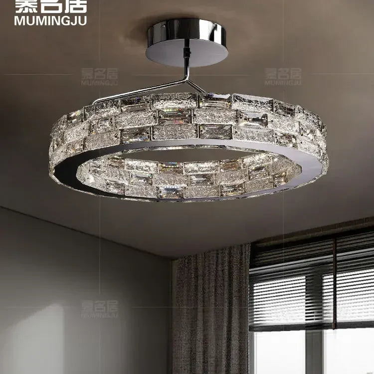 Afralia™ Crystal Chandelier: Modern LED Ceiling Lighting for Bedroom, Living, Dining Room
