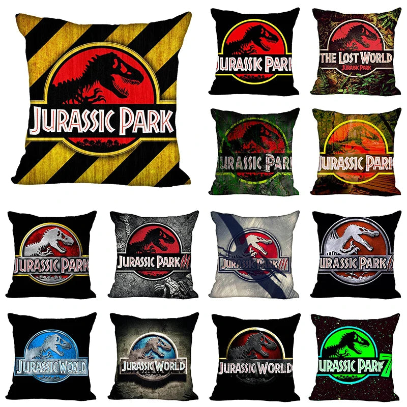 Afralia™ Jurassic Park Dinosaur Pillowcase Cover for Living Room Sofa and Chair