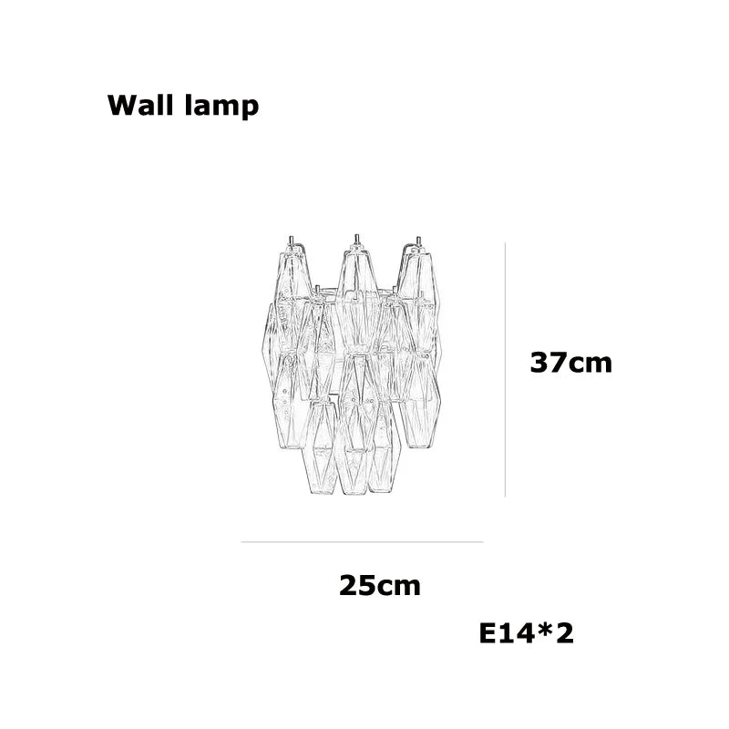 Afralia™ Gold Silver Black LED Chandelier Murano Glass Art Suspension Lamp