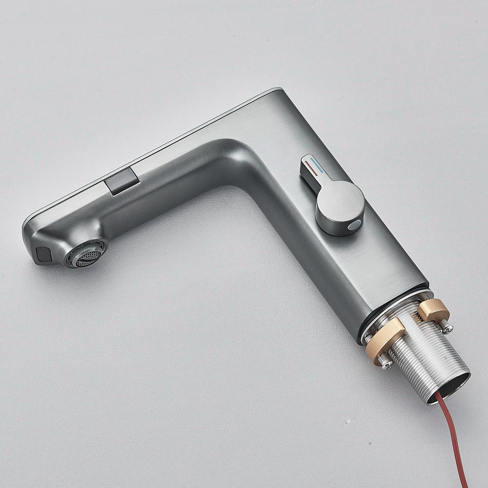 Afralia™ Touchless Digital Basin Mixer Faucet with Smart Sensor and LCD Display