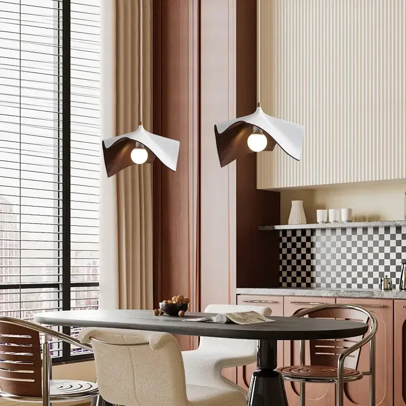 Afralia™ Black Resin LED Chandelier Pendant Light for Living Room and Bedroom