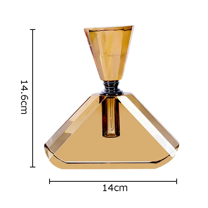 Afralia™ Amber Crystal Perfume Bottle - Creative Aromatherapy Essential Oil Container