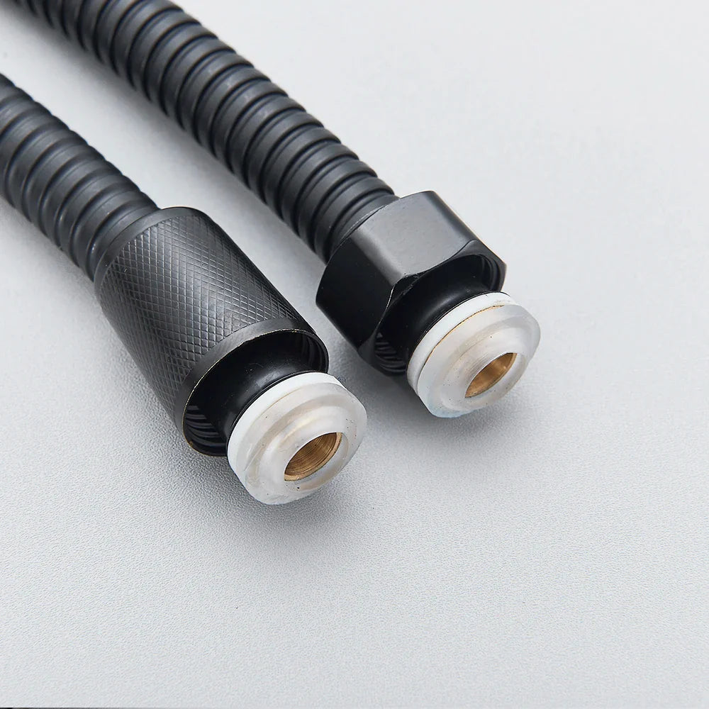 Afralia™ Matte Black Stainless Steel Shower Hose - 245 CM Flexible Replacement Pipe