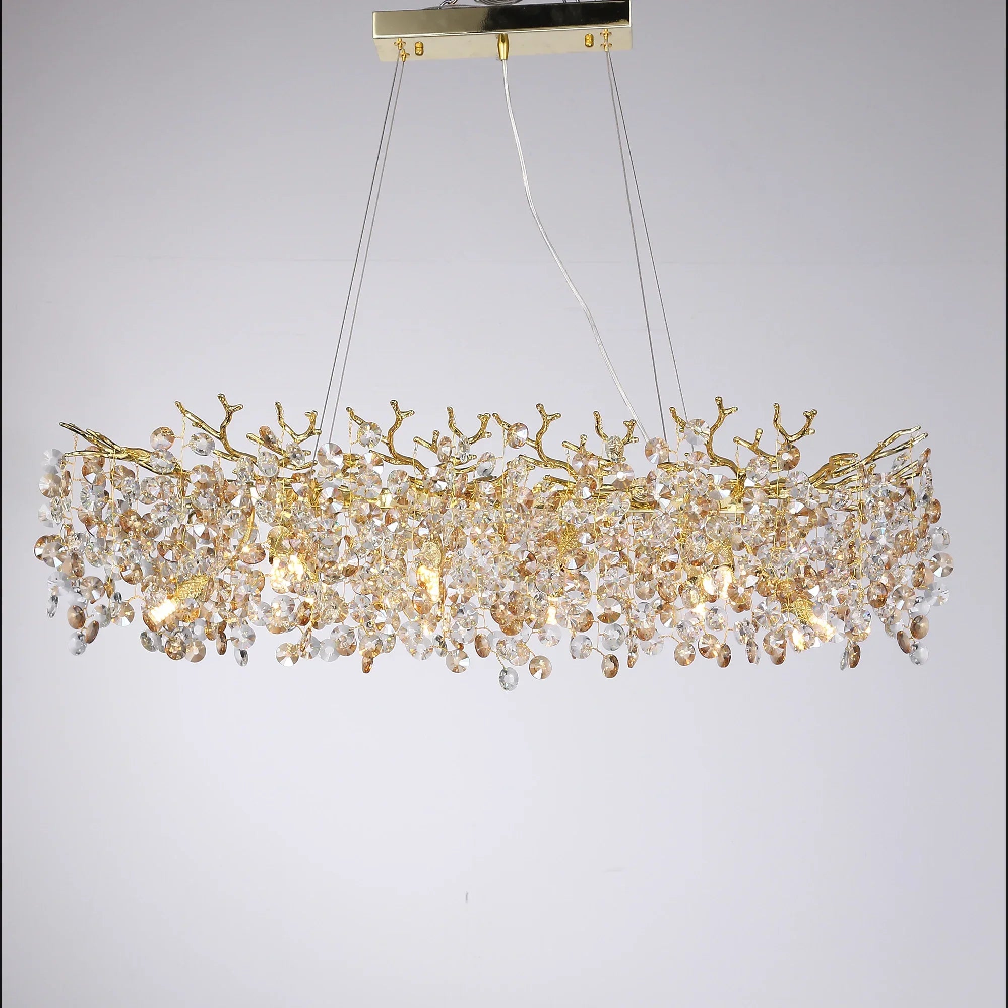 Afralia™ Large Crystal Chandelier for Dining Room - Nordic LED Island Hanging Light