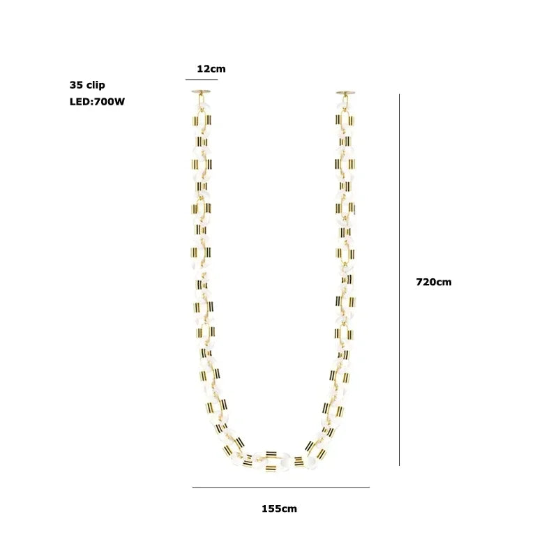 Afralia™ Crystal Gold Chain Chandelier Ceiling Lamp for Home Décor