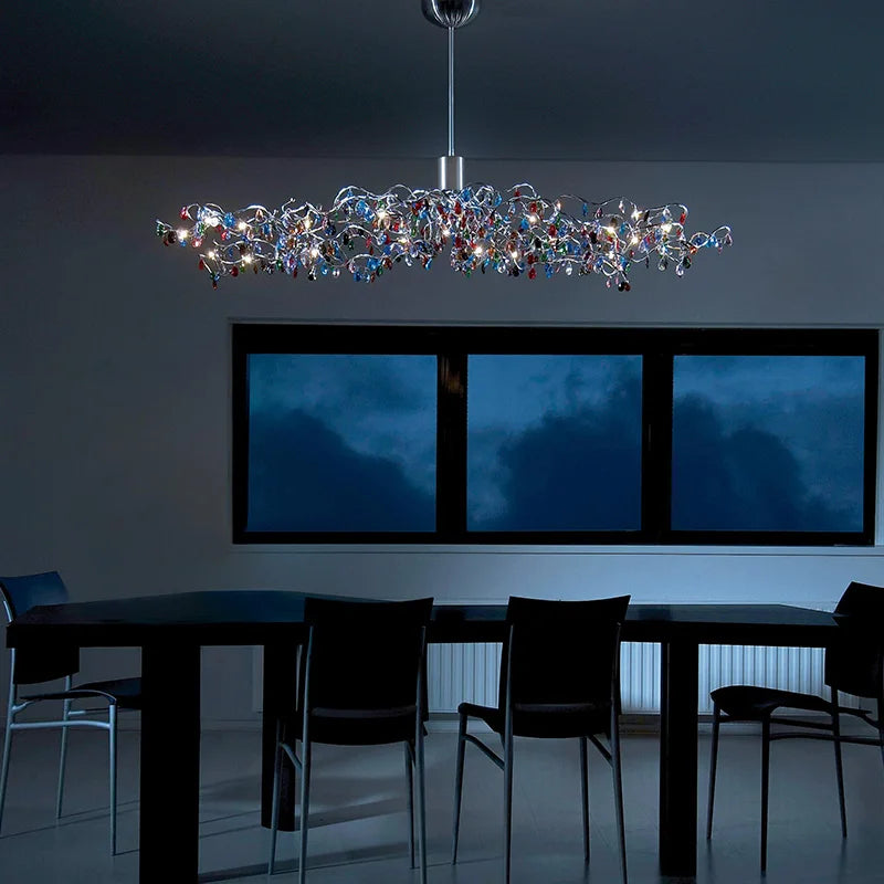 Afralia™ Luxury LED Crystal Chandelier: Post-Modern Stainless Steel Lighting