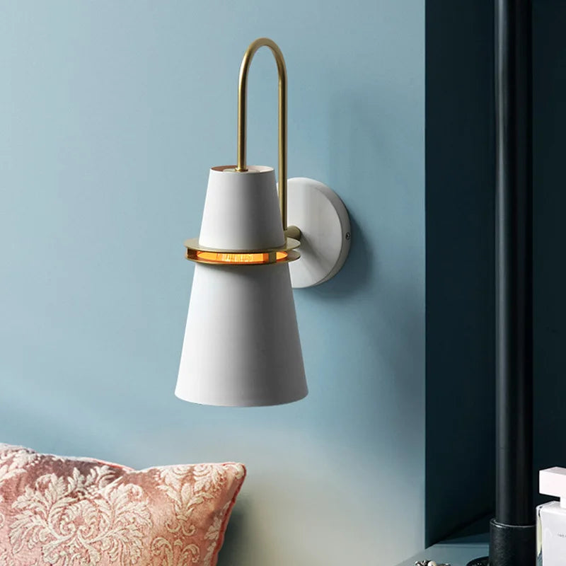 Afralia™ LED Horn Wall Lamp: Modern Nordic Sconces for Bedside, Living Room, Home Decor