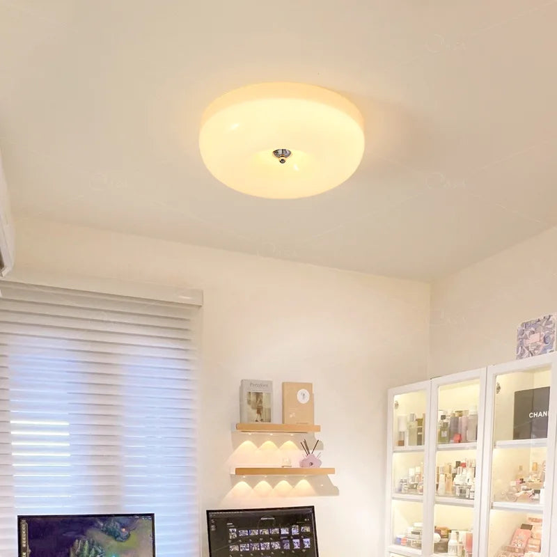 Afralia™ French Cream Ceiling Lamp for Bedroom Children's Room Balcony, Simple Creative Decorative Lighting