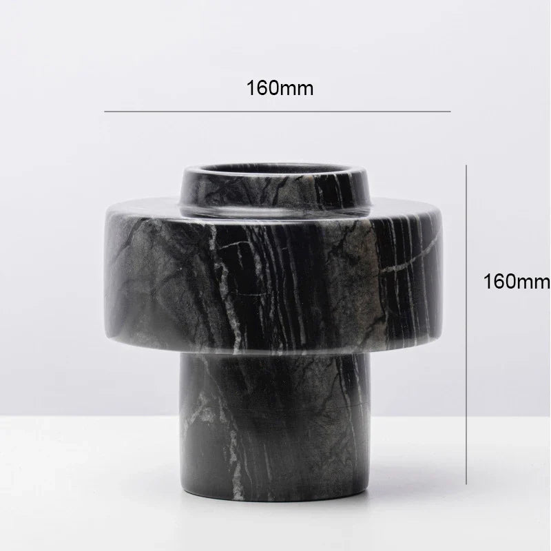 Afralia™ Marble Pillar Vase for Modern Home Decoration