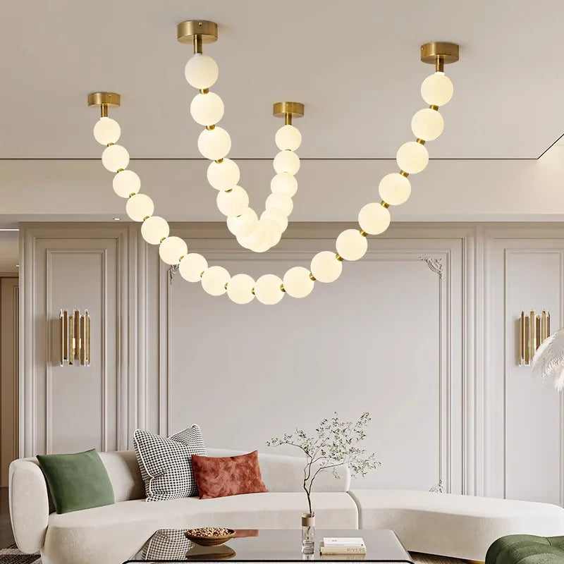 Afralia™ Modern Indoor Pendant Light Chandelier Ceiling Lamp LED Decorative Dining Room Lighting